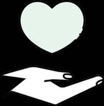 ハートを持つ手のアイコン
