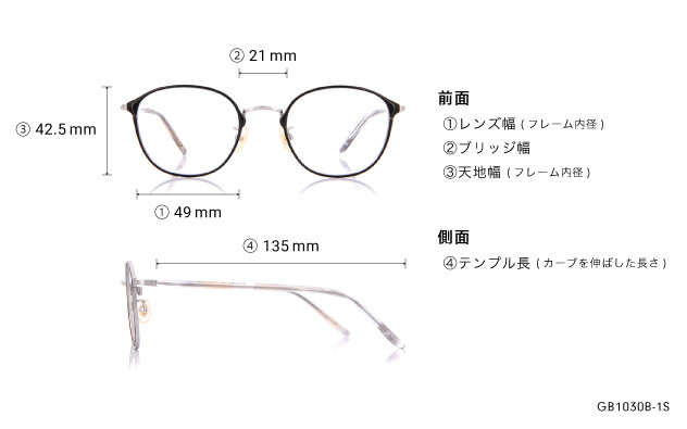 Eyeglasses Graph Belle GB1030B-1S ブラック