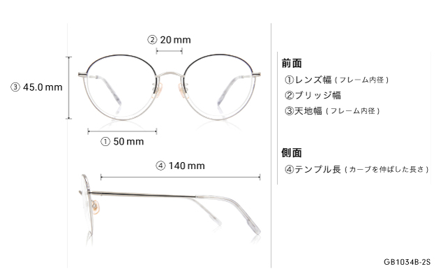 Eyeglasses Graph Belle GB1034B-2S ブラック