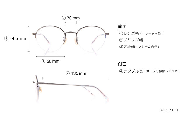 Eyeglasses Graph Belle GB1031B-1S ガン