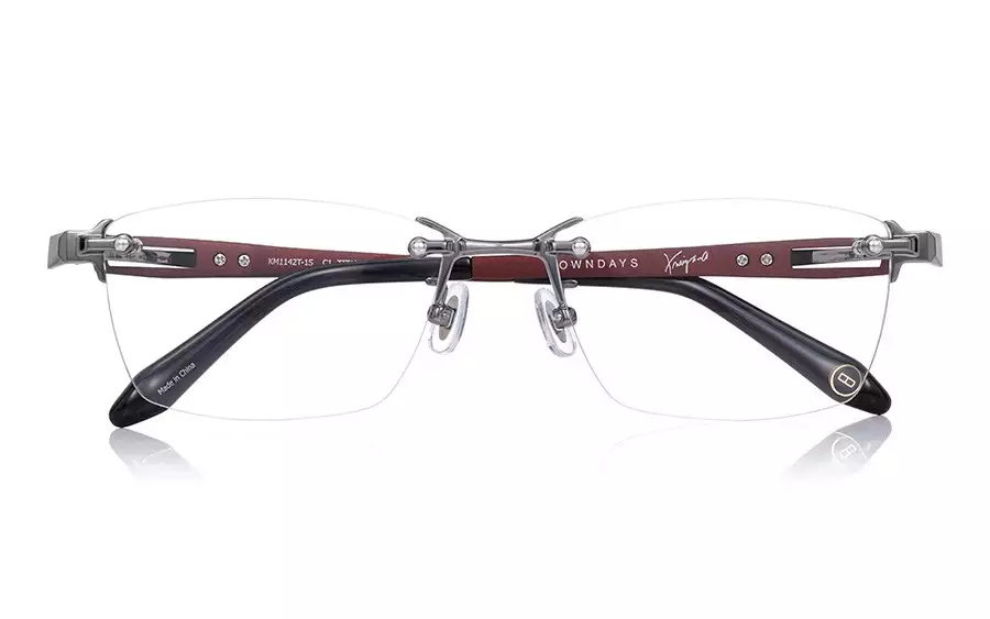 Eyeglasses K.moriyama KM1142T-1S  マットダークレッド