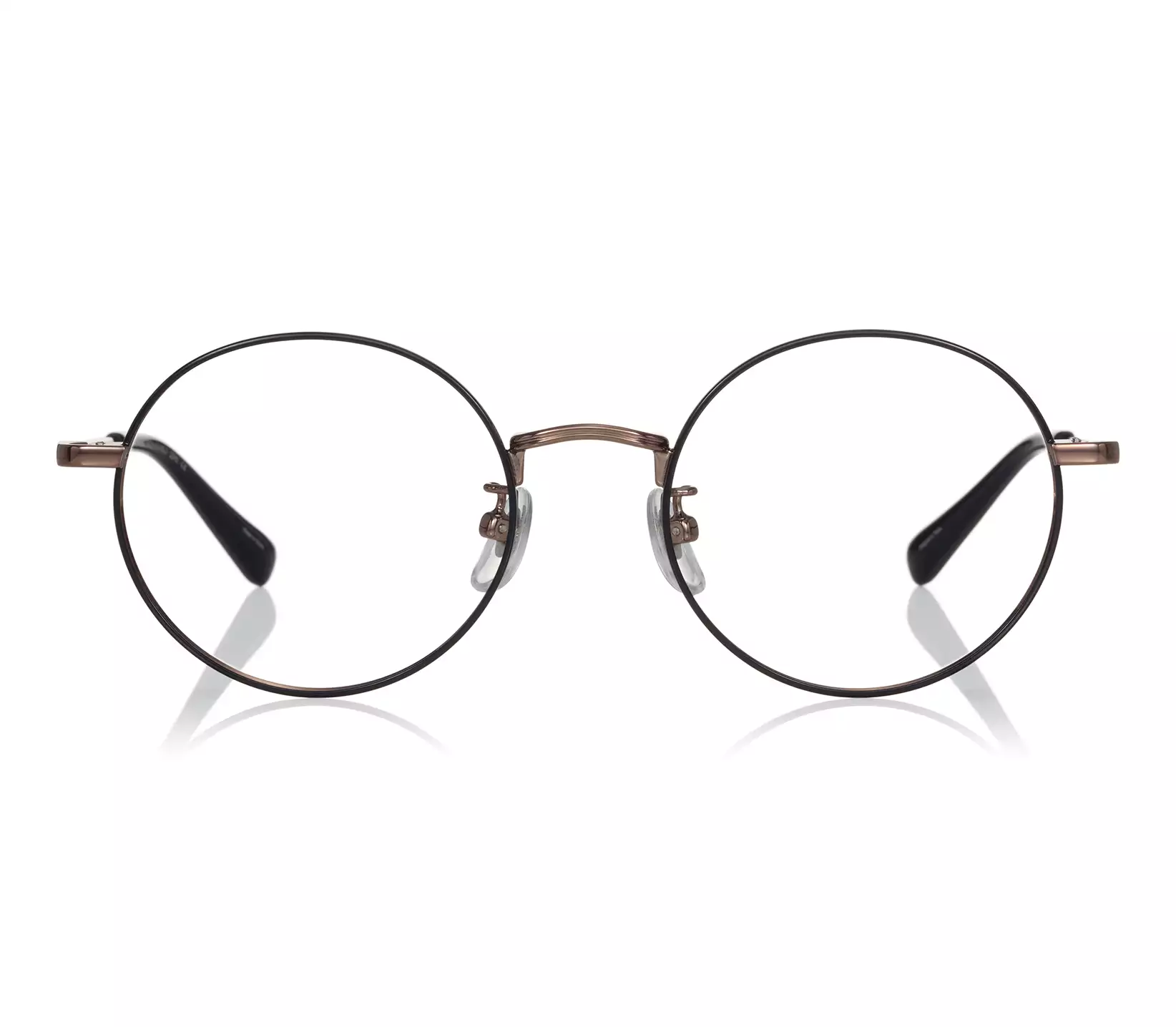 【OWNDAYS公式】オンデーズ メガネ BACK in BLACK ラウンド メタル ブラック/ピンクゴールド