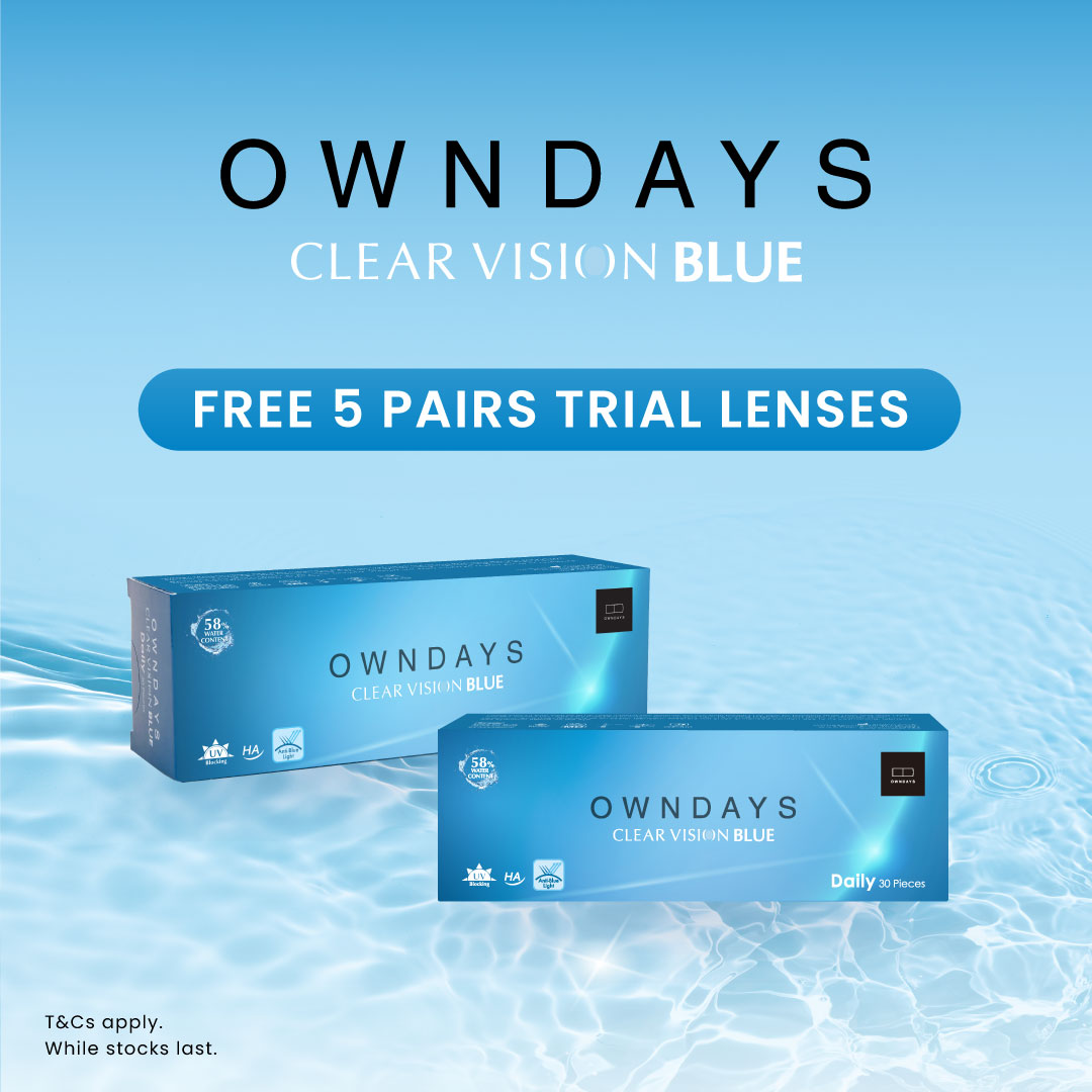 Free OWNDAYS Clear Vision Blue Trial Lenses