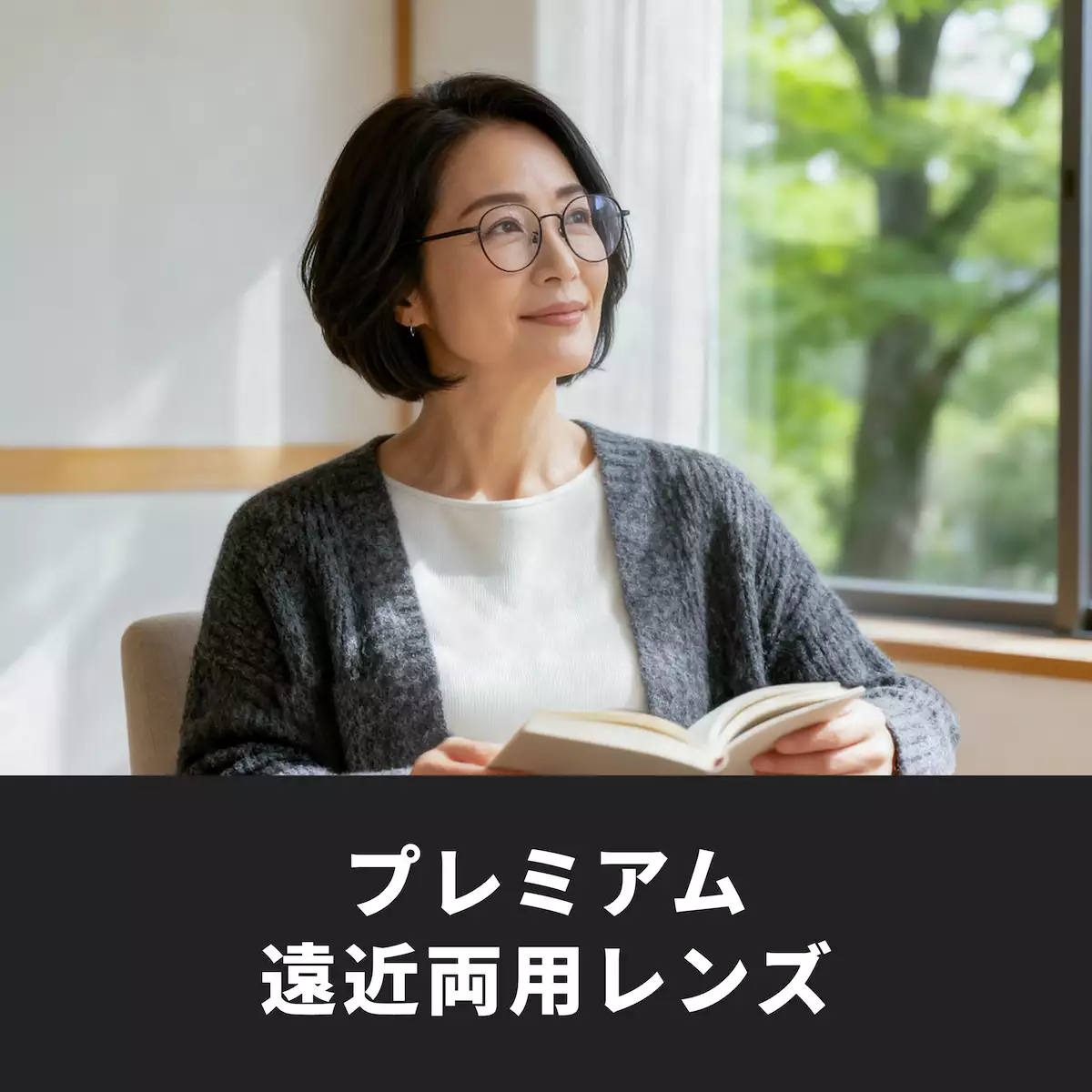 プレミアム遠近両用レンズ【裸眼のように自然な両面制御設計】