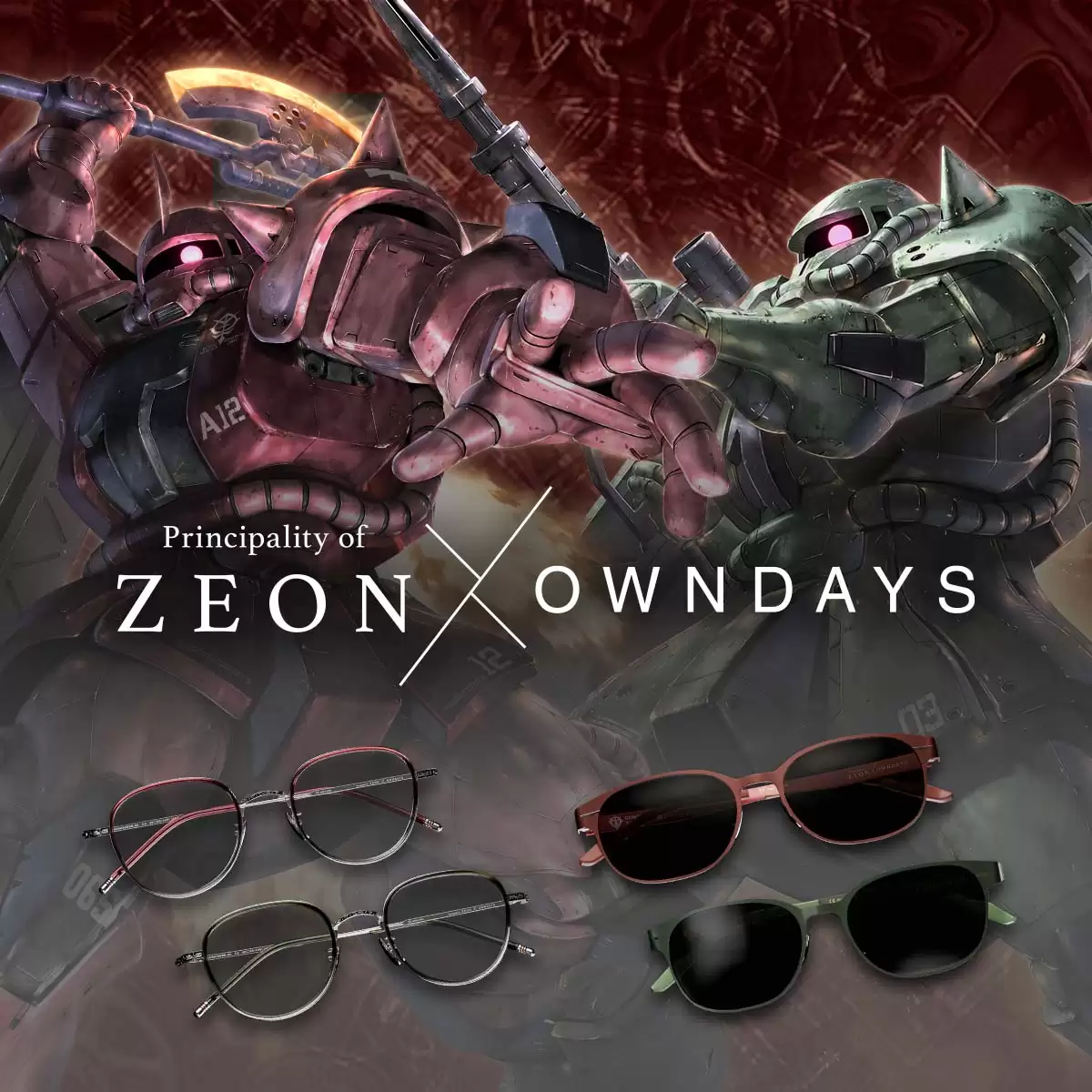 【SOLD OUT】ZEON × OWNDAYS ジオン公国軍用特注メガネ・サングラス